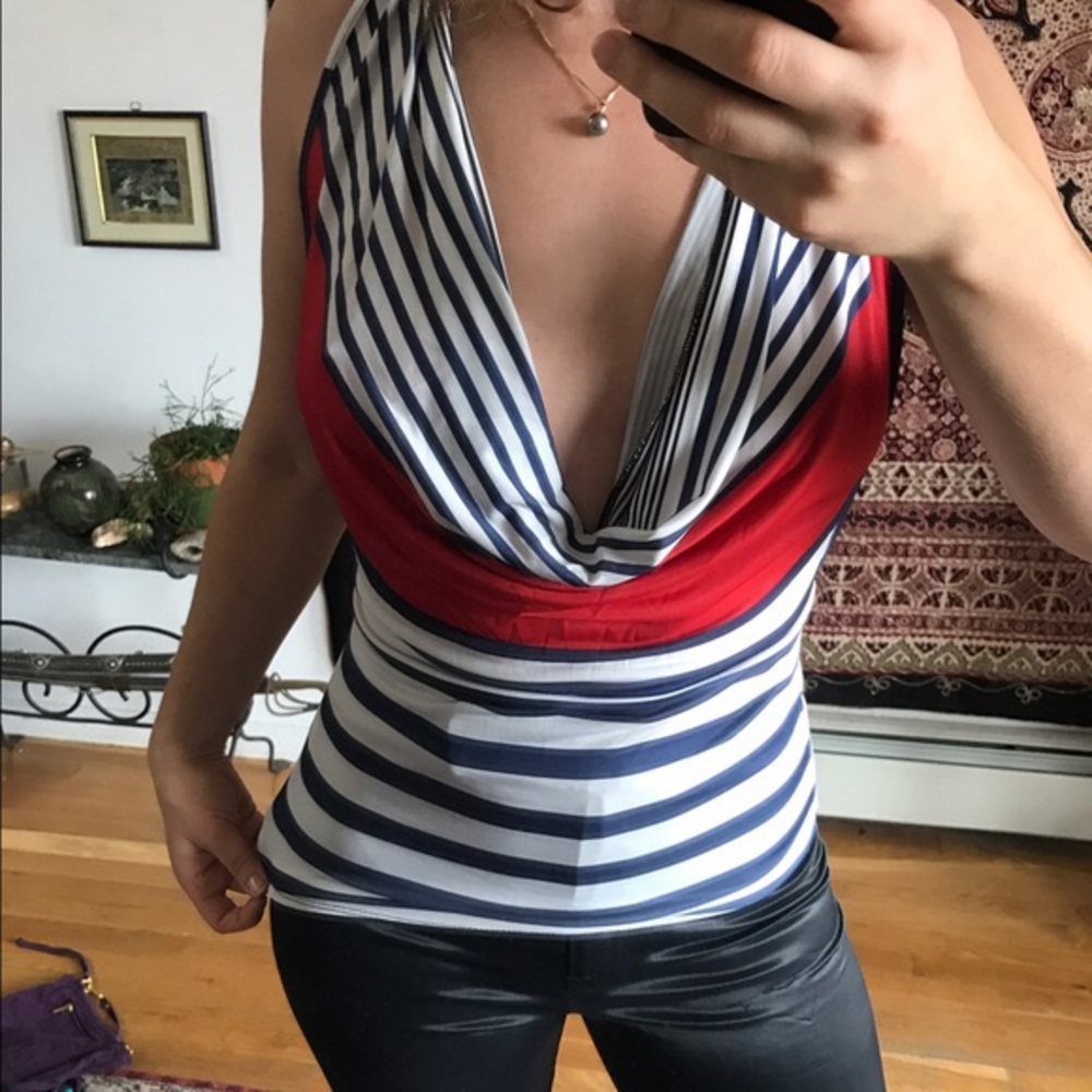 Miss Sixty Striped Racerback tank
